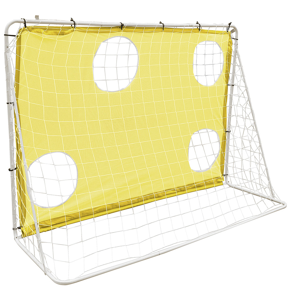 MUWO Fußballtor mit Torwand 217 x 153 cm gelb