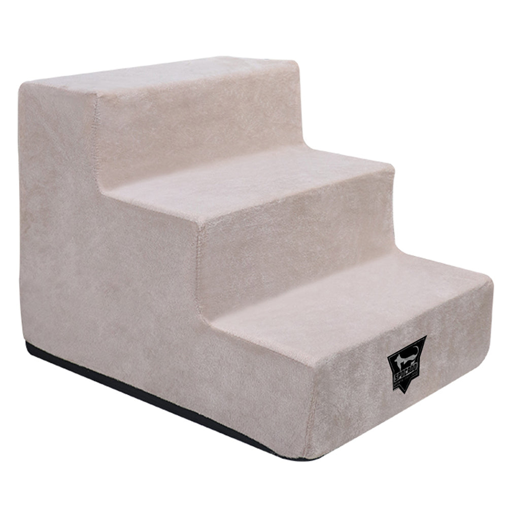 SPOCADO "Albion" Hundetreppe mit Plüschbezug 3-stufig beige